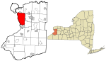 Erie County New York incorporated and unincorporated areas Buffalo highlighted